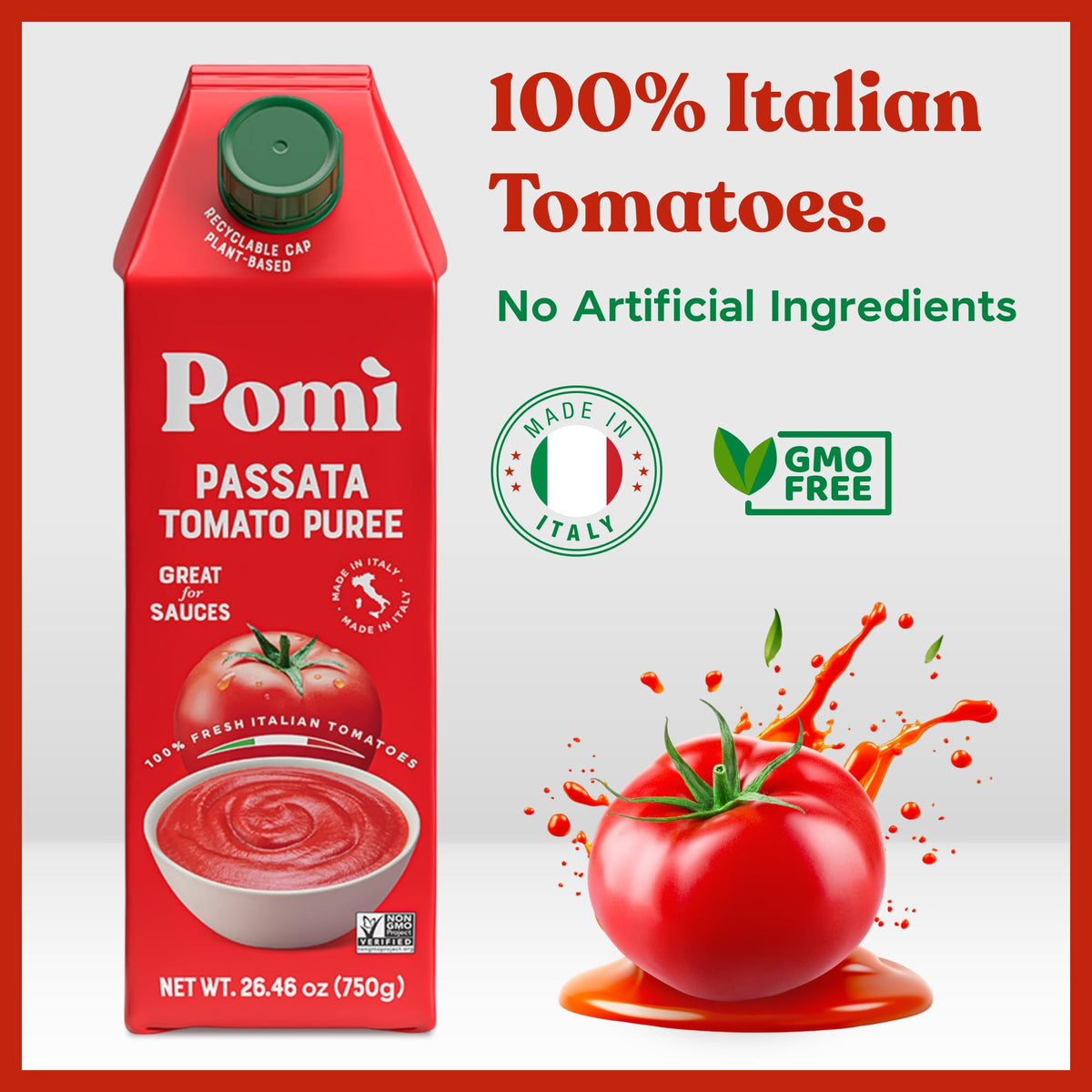 Pomì Passata creamy velvety texture enhances soups and pastas.