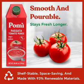 Pomì Passata great as sauce base for pasta and pizza.