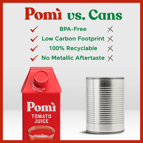 Pomì Tomato Juice gluten-free label for versatile kitchen use