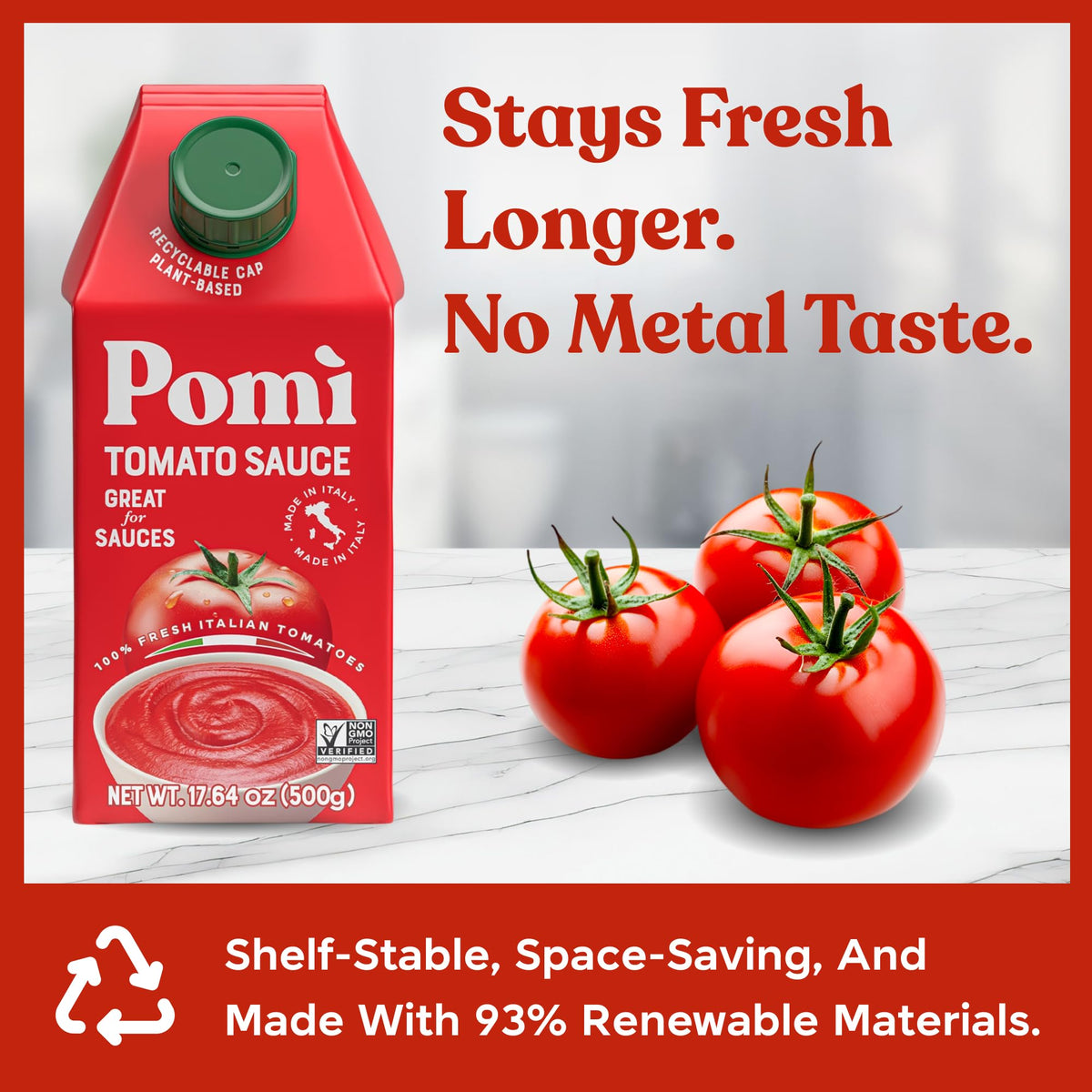 Pomì sauce carries a gluten-free label for diverse diets