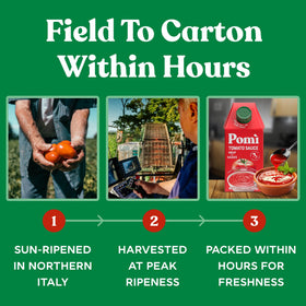 Pomì sauce used as pizza base for quick, flavorful meals