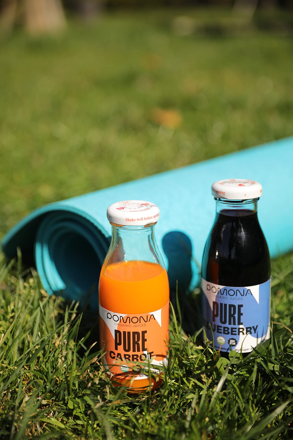 Pomona Organic Juices not-from-concentrate blueberry juice preserves natural color and aroma.
