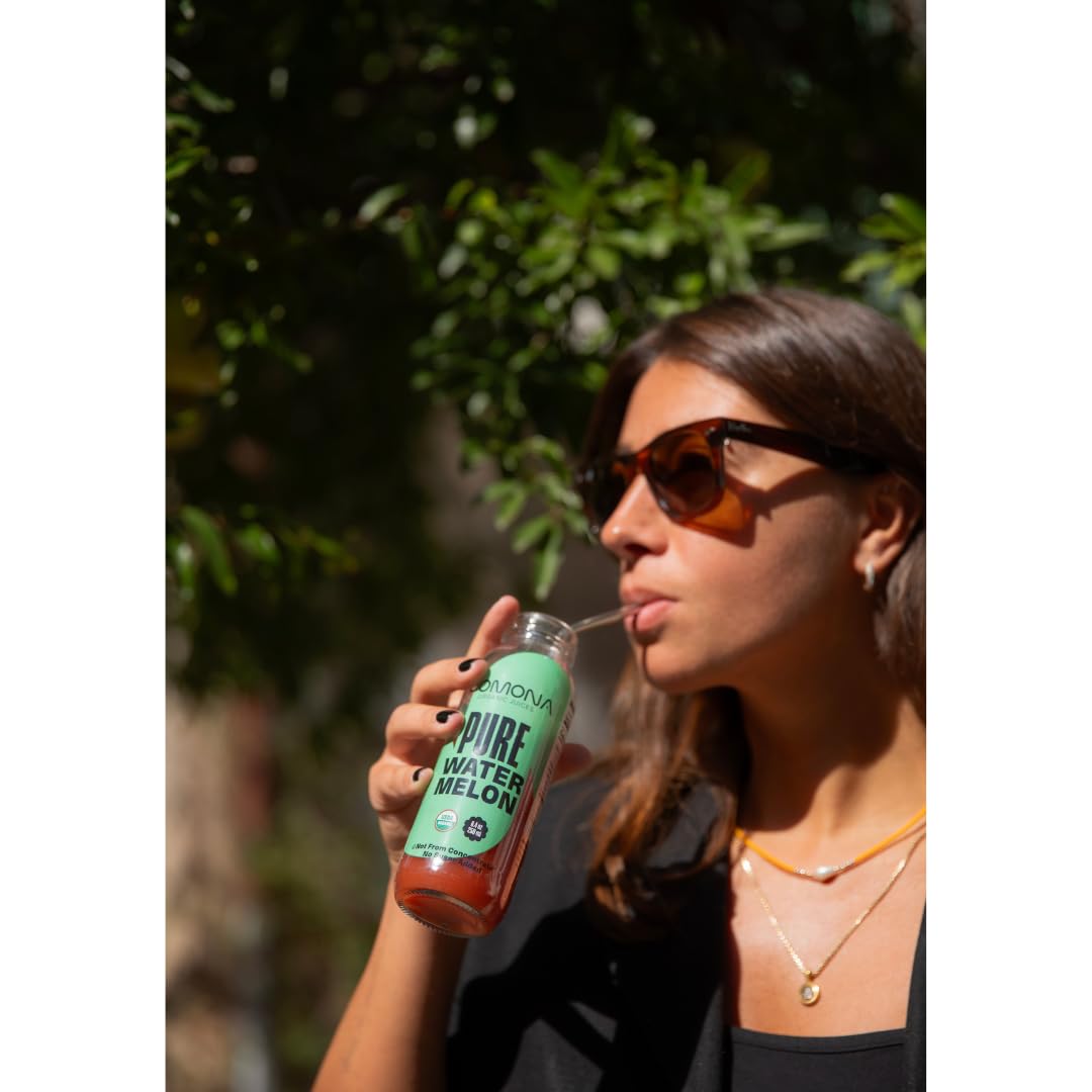 12 pack of Pomona Watermelon Juice in sustainable glass bottles