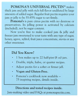 Pomonas Universal Pectin used in a simmering jam to set with less sugar.
