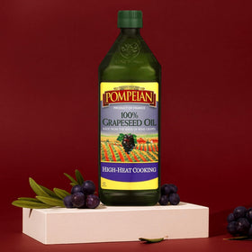Pompeian Grapeseed Oil being used for stir-fry at high heat