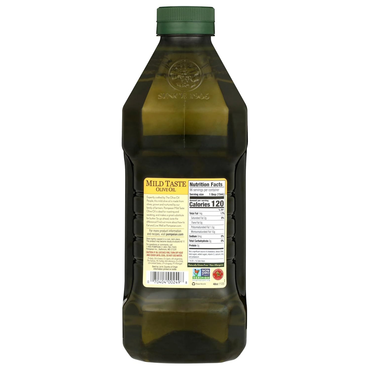 Pompeian Mild Taste Olive Oil used to roast vegetables evenly
