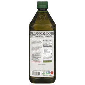 Pompeian Organic EVOO label closeup highlights trusted organic certification and purity.
