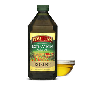 Pompeian Robust EVOO bottle pour for versatile salads and pasta