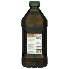 Pompeian Robust EVOO olive tree farm imagery conveying harvest quality