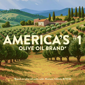 Pompeian Robust EVOO salad bowl presentation for fresh greens