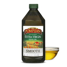 Pompeian Smooth EVOO bottle 68oz ready for everyday cooking and sautéing.