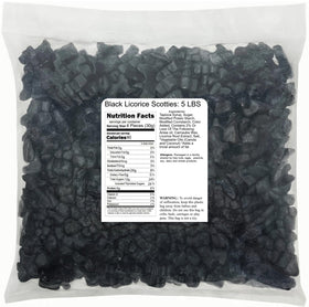 PONLEE Black Licorice Scotties 5 lb bag ready for sharing or gifting to guests.