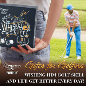 PONPUR BPA-free stainless steel golf ice balls for safe reuse.