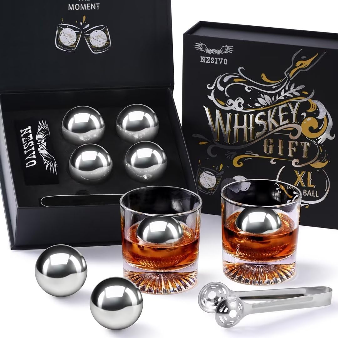PONPUR whiskey balls 55mm XL cooling balls in glass for undiluted flavor