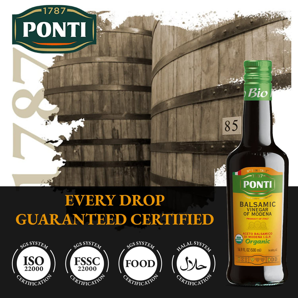 Ponti balsamic enhances salads with glossy finish and balanced acidity
