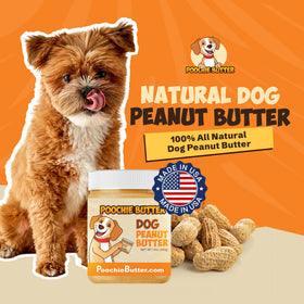 Poochie Butter creamy peanut butter texture close-up demonstrating smooth spreadability for lick mats.