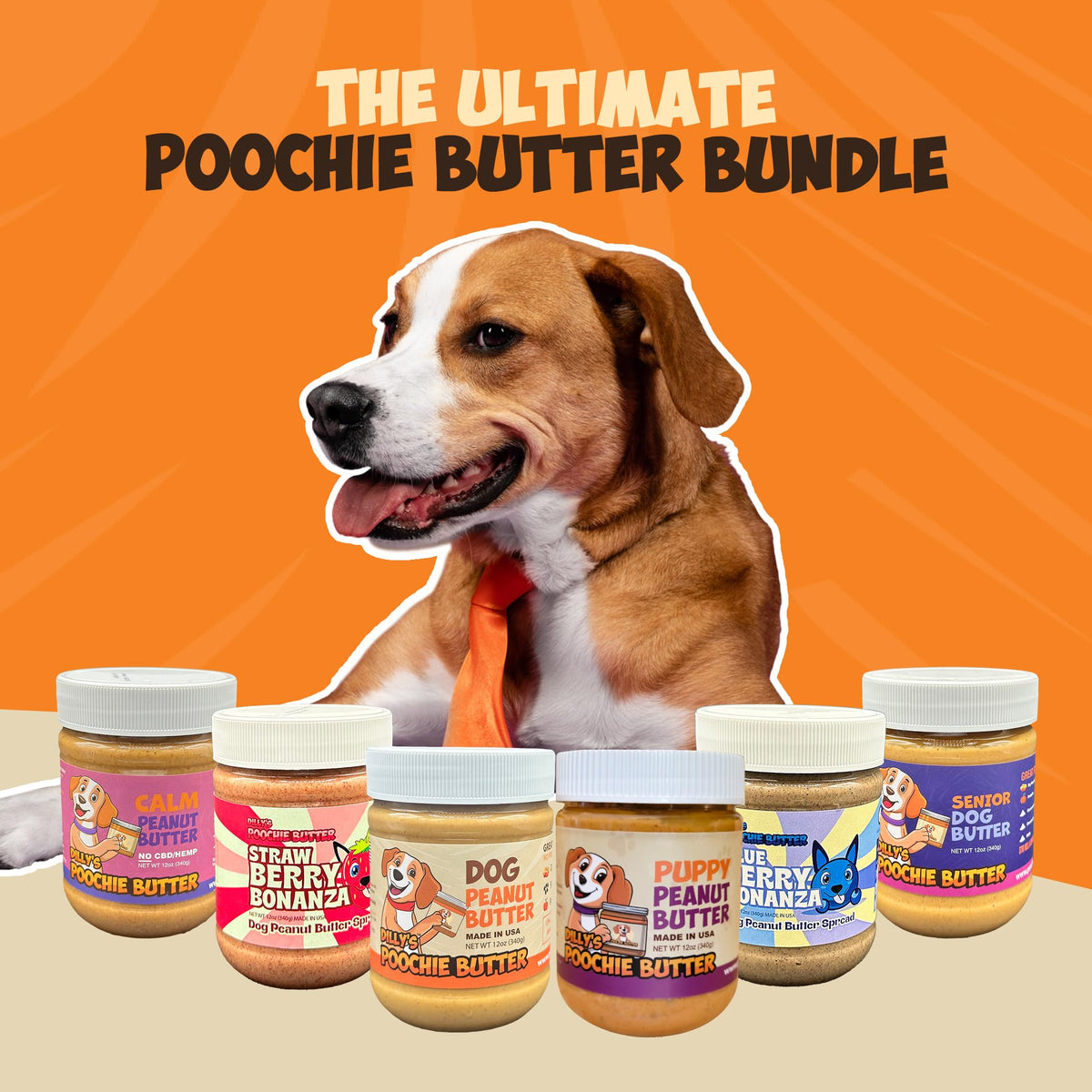 Poochie Butter golden texture spread improves easy application on treats and toys.