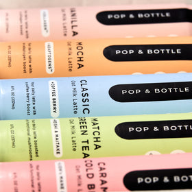 Pop & Bottle vanilla collagen oat latte can for a creamy daily treat