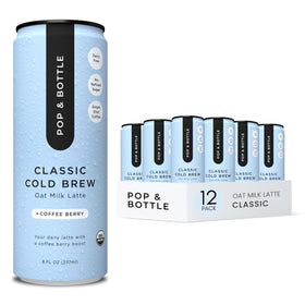 Pop & Bottle oat milk latte can for a dairy free pick me up