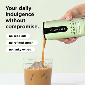 Pop & Bottle oat latte can with dates-sweetened flavor, dairy-free and gluten-free