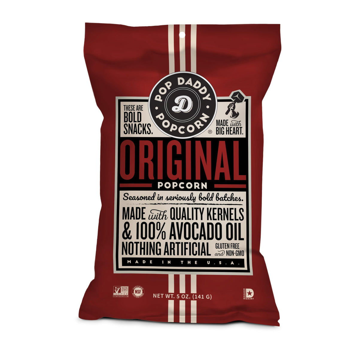 Pop Daddy Avocado Oil Pour area highlights healthier oil choice that enhances flavor.