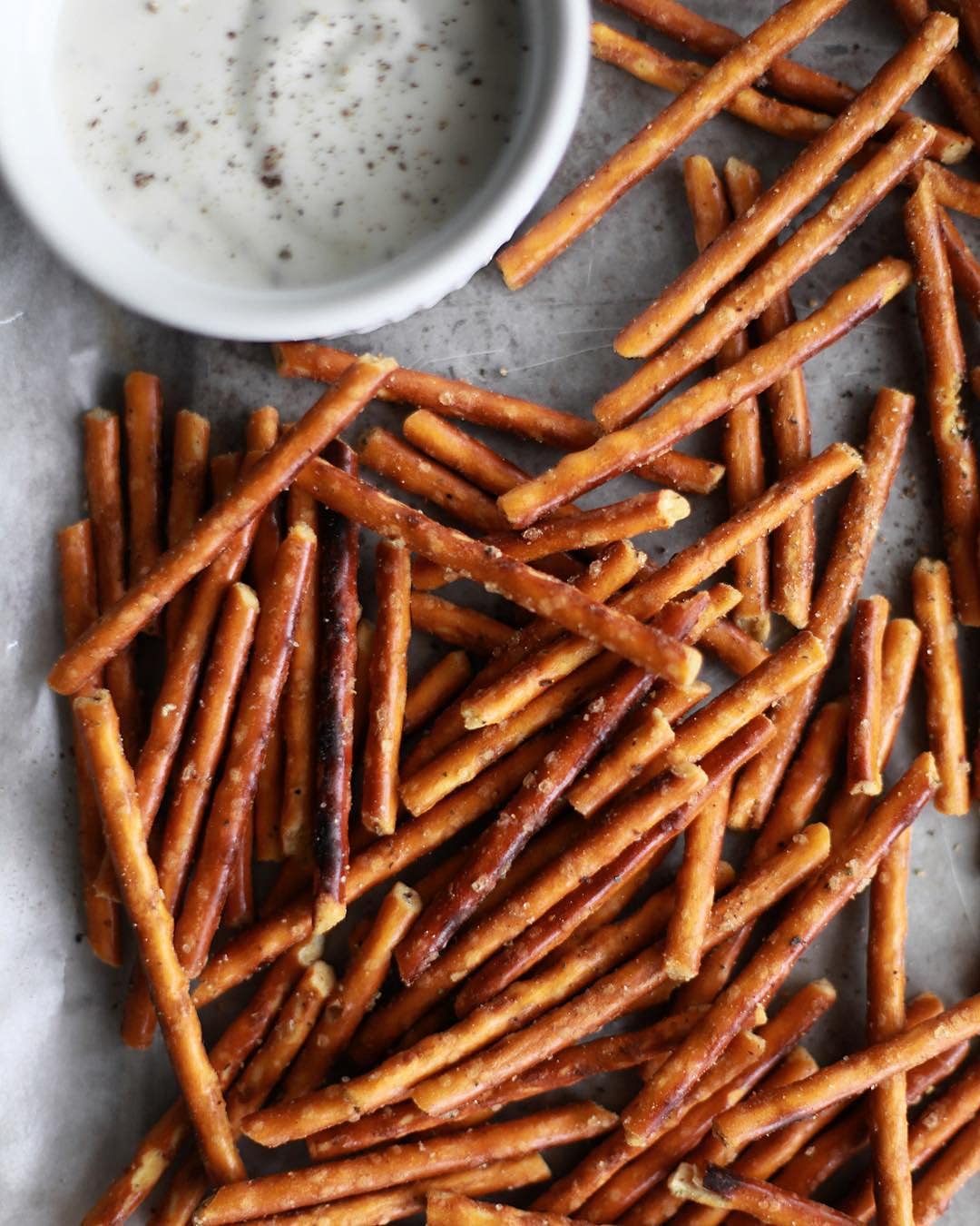 Close-up of Pop Daddy pretzels in a bag, crispy texture and flavor.