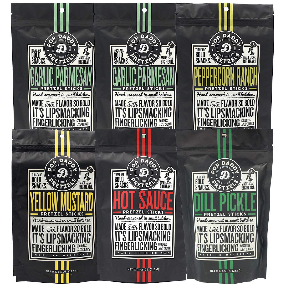 Pop Daddy Garlic Parmesan pretzels for on-the-go snacking with bold taste