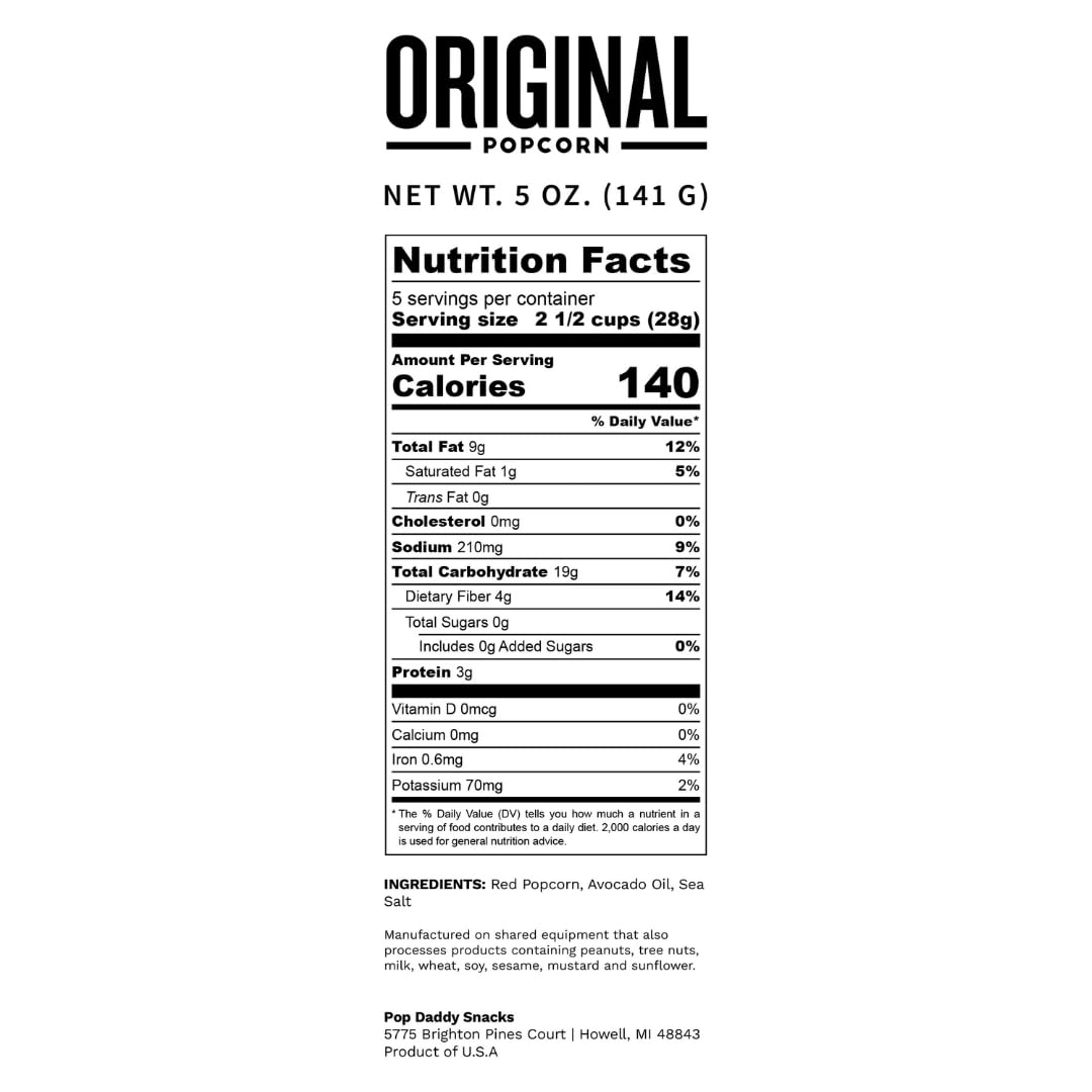 Pop Daddy Gluten-Free Snack on counter suggests allergen-friendly option for family gatherings.