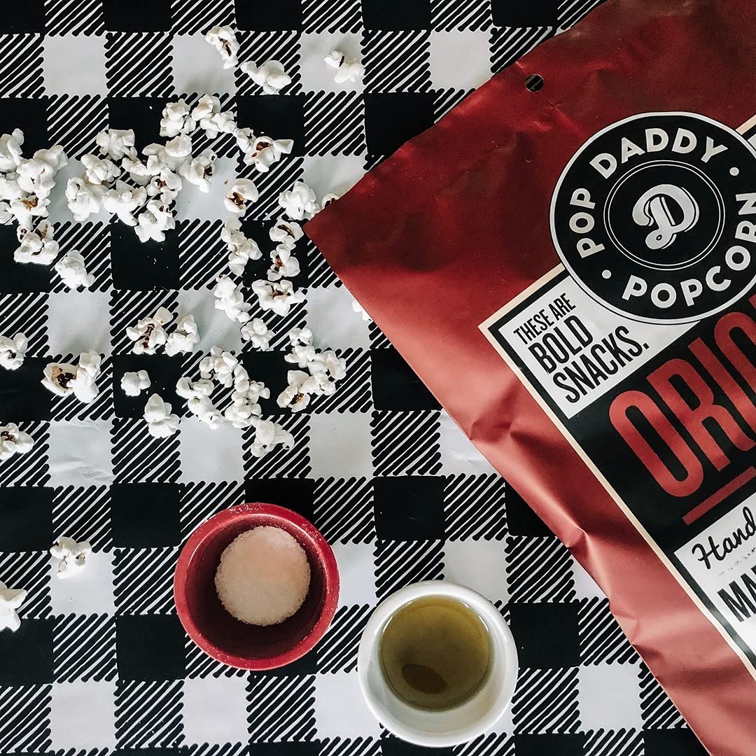Pop Daddy Ruby Red Kernels closeup shows vibrant color and hearty crunch.