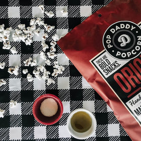 Pop Daddy Ruby Red Kernels closeup shows vibrant color and hearty crunch.