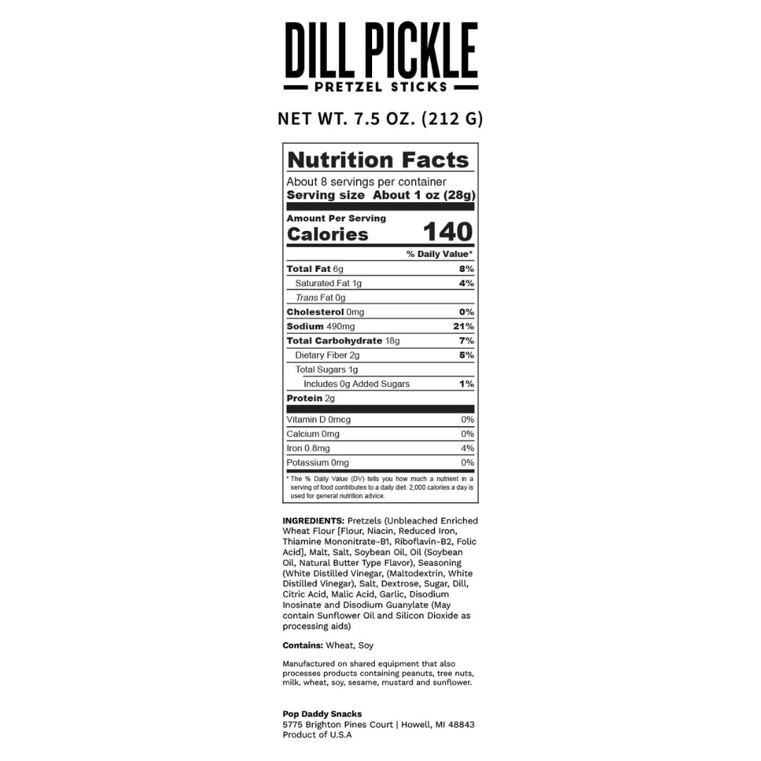 Pop Daddy dill pickle pretzels ideal for parties and picnics.