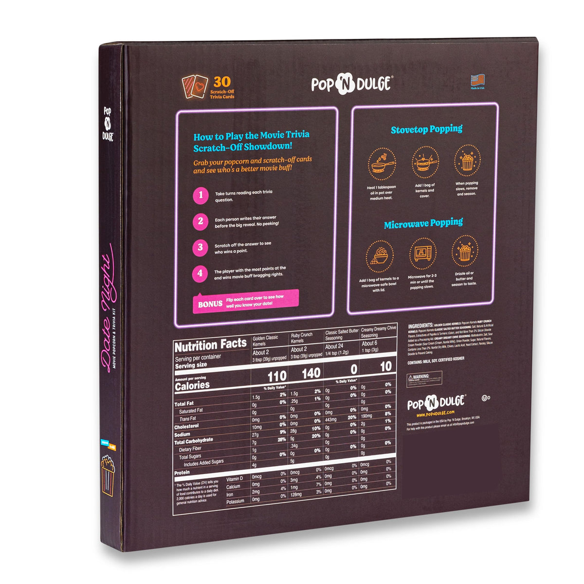 Pop n' Dulge ready-to-gift kit arrives complete and gift-ready
