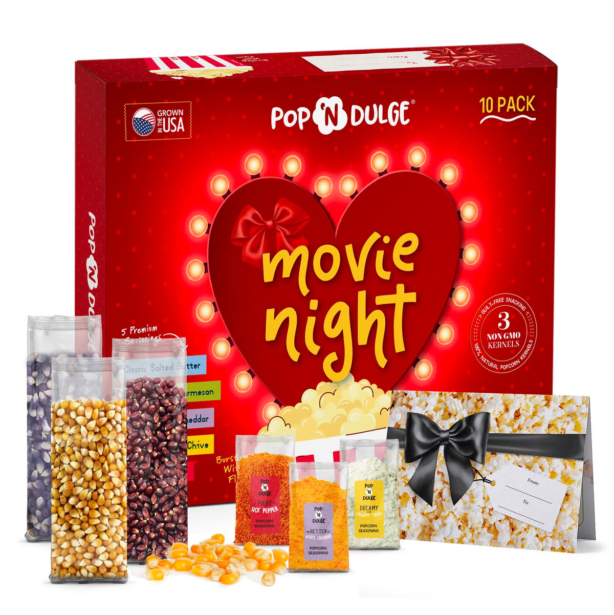Pop N' Dulge White Cheddar seasoning creates a bold, melty cheese finish.