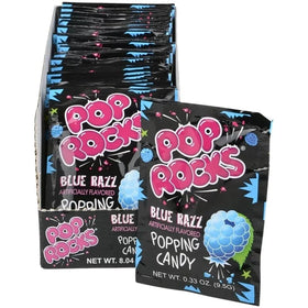 Pop Rocks Blue Razzberries pack-24 for sharing at parties and gatherings.