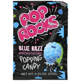 Pop Rocks Blue Razzberries snack-pouches ideal for on-the-go fun.