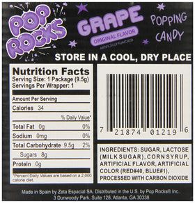 Pop Rocks Grape candy collection, perfect for sharing during gatherings.