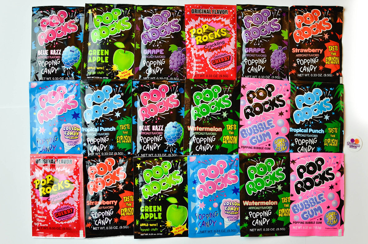 Pop Rocks licensed sticker close-up highlighting collectible branding