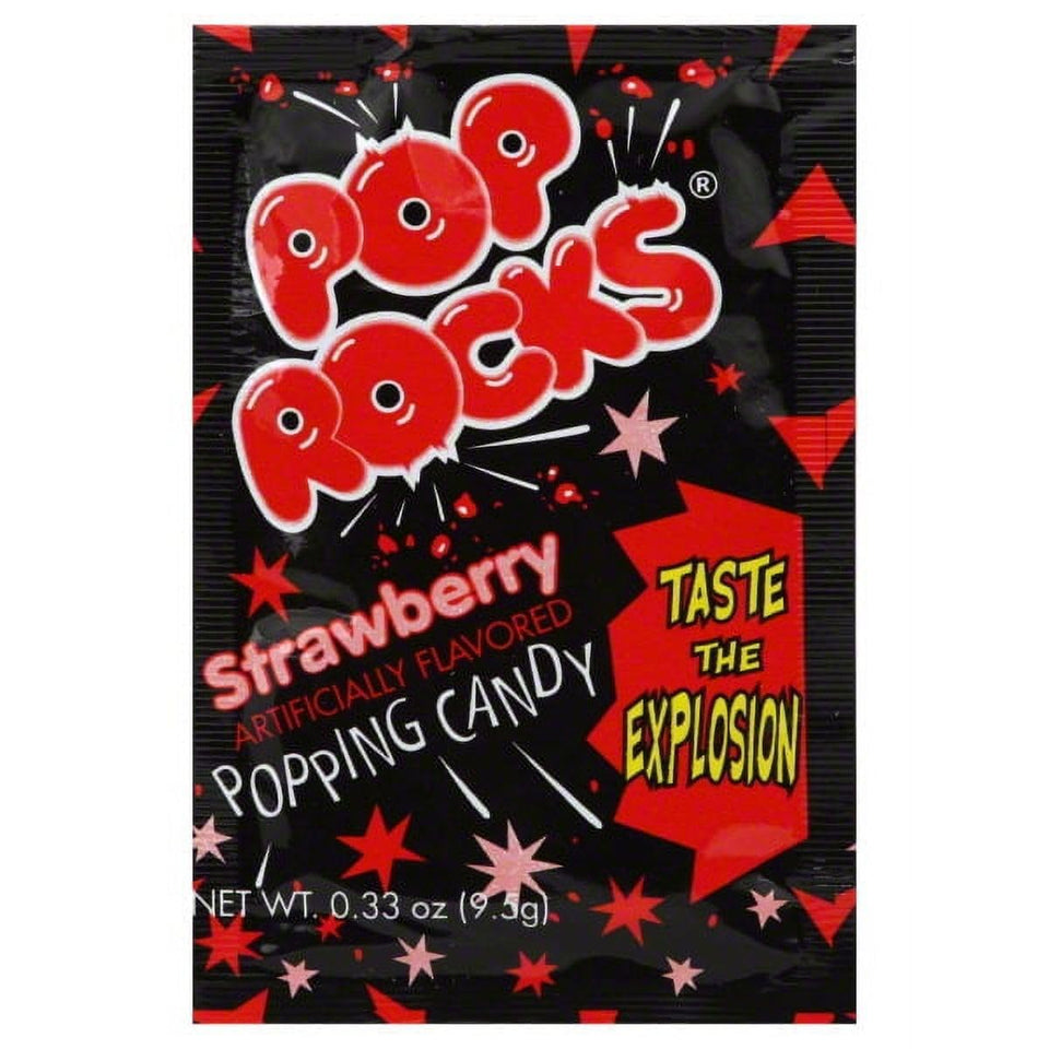 Pop Rocks Strawberry 24-pack front view highlighting convenient serving size.
