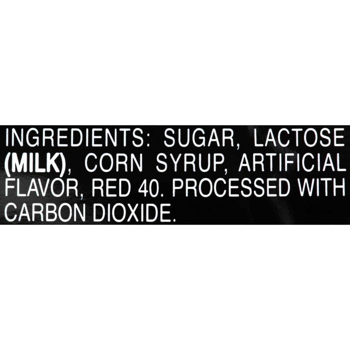 Pop Rocks Strawberry packaging back details the product information for shoppers.