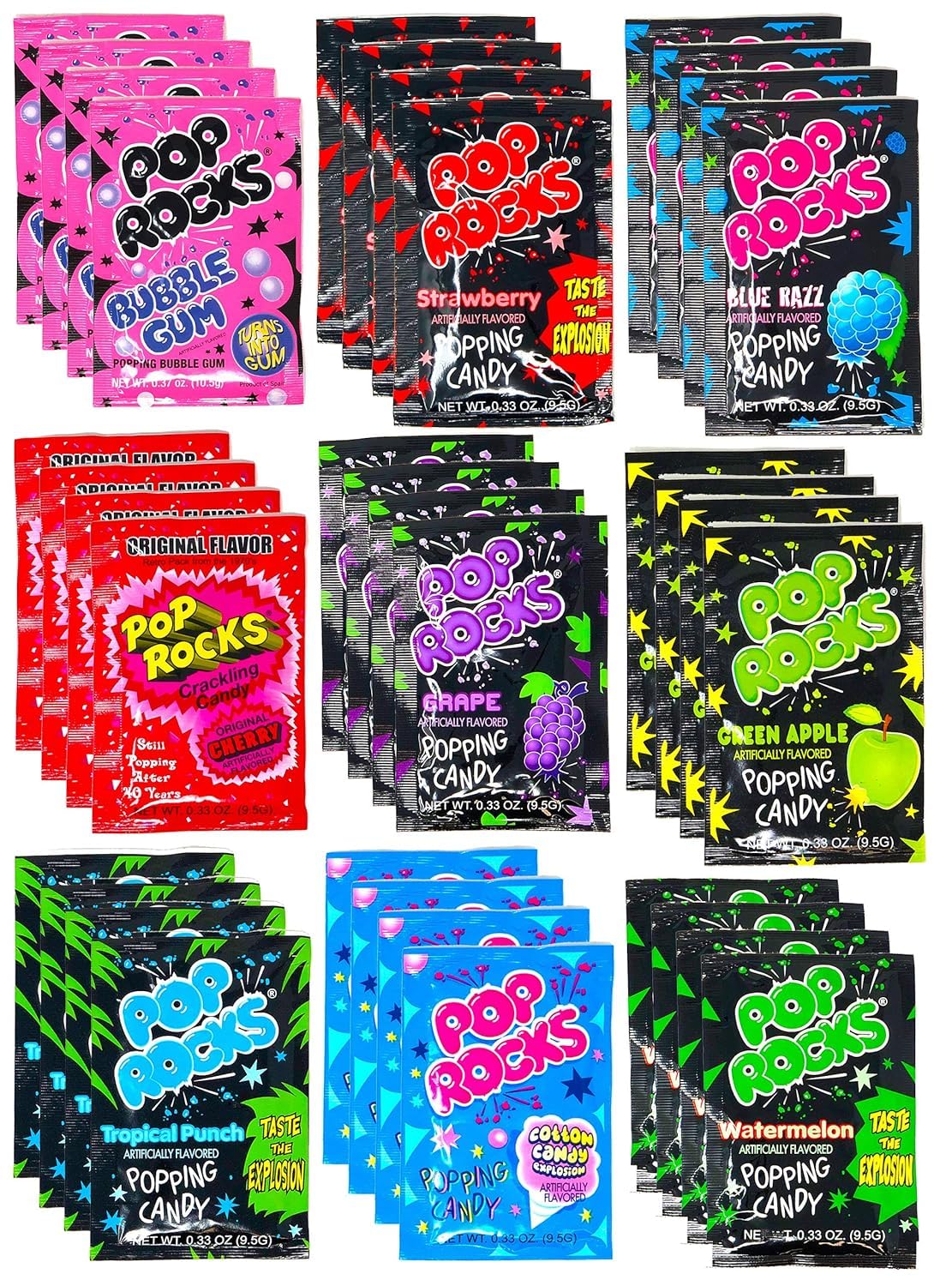 Pop Rocks cherry flavor in the variety pack for party favors.