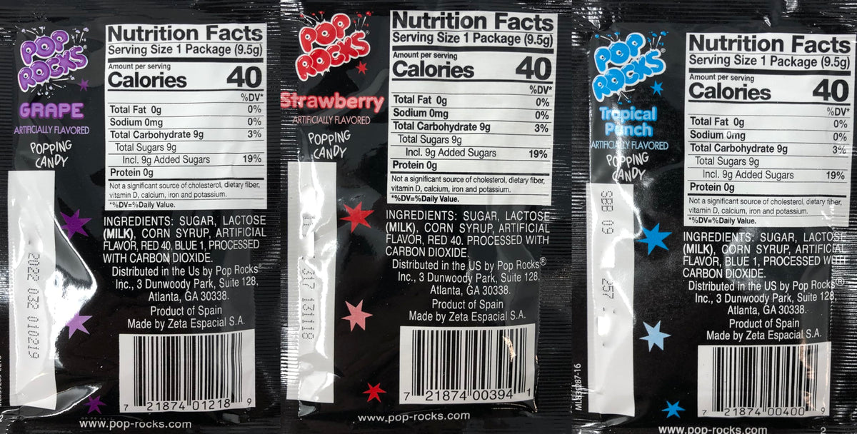 Pop Rocks cotton candy variety evokes carnival sweetness.