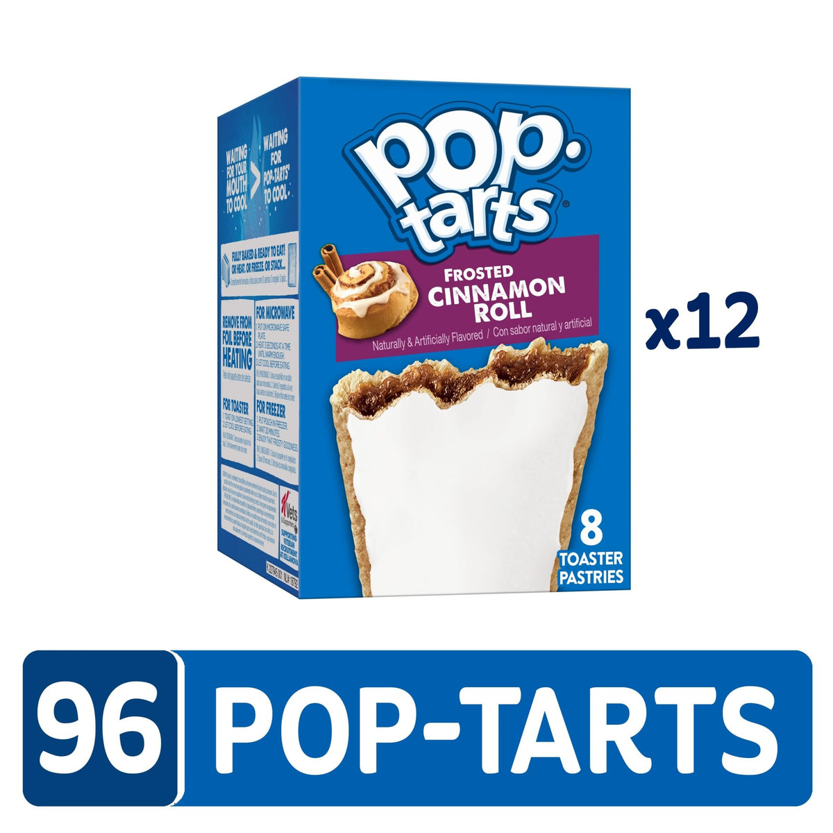 Pop-Tarts 96-pastries multi-pack tray for pantry or office snacking.