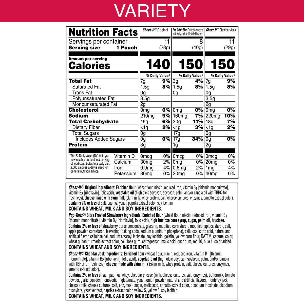 Open variety pack reveals three snack options for mixed cravings