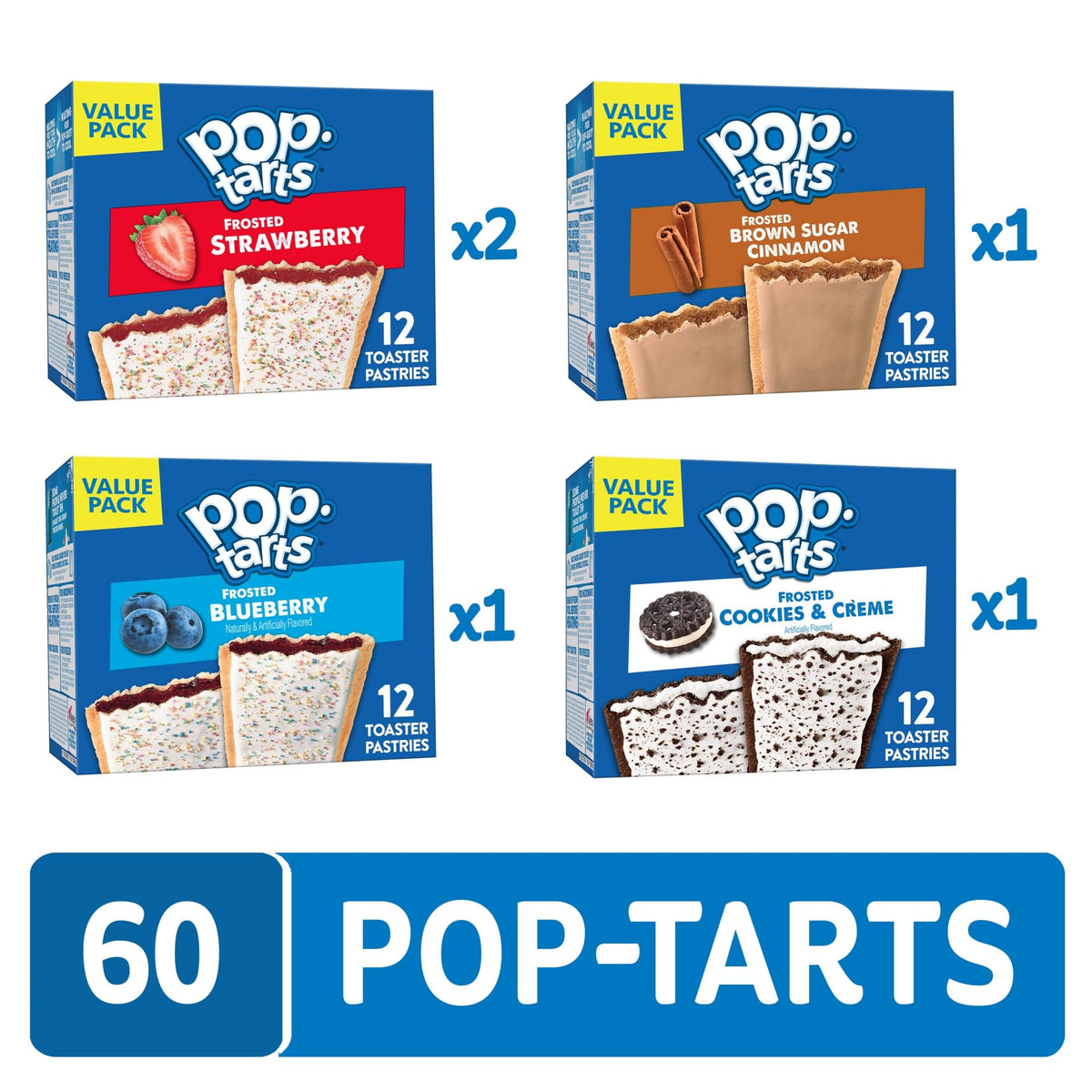 Pop-Tarts Frosted Blueberry toaster pastry ideal for on-the-go mornings.