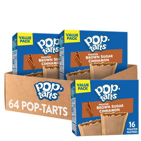 Pop-Tarts Frosted Brown Sugar Cinnamon boxes ready for breakfast and snack time.