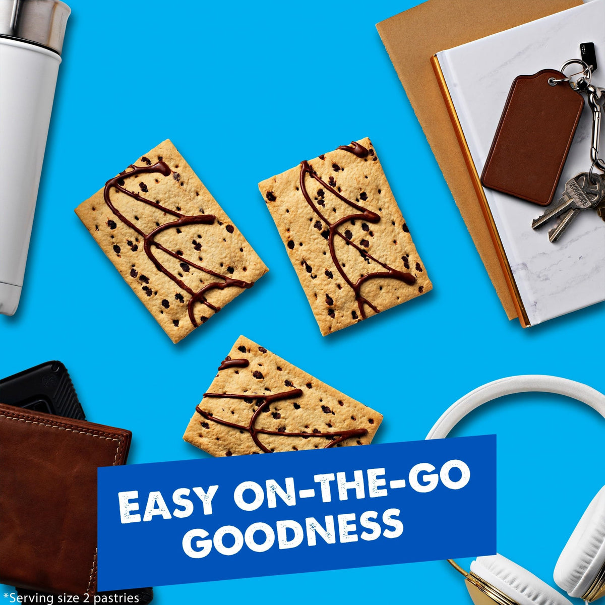 Pop-Tarts Frosted Chocolate Chip on-the-go breakfast option.