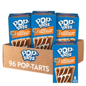 Pop-Tarts Frosted Chocolate Chip Cookie Dough pastry in packaging, ready for convenient snacking.