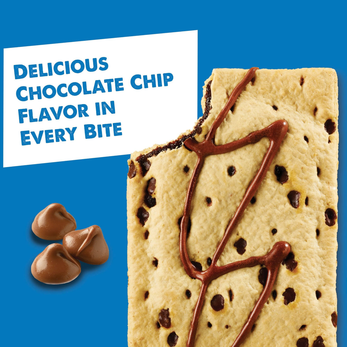 Pop-Tarts Frosted Chocolate Chip with milk for breakfast.