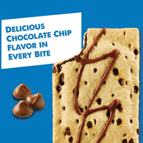 Pop-Tarts Frosted Chocolate Chip with milk for breakfast.