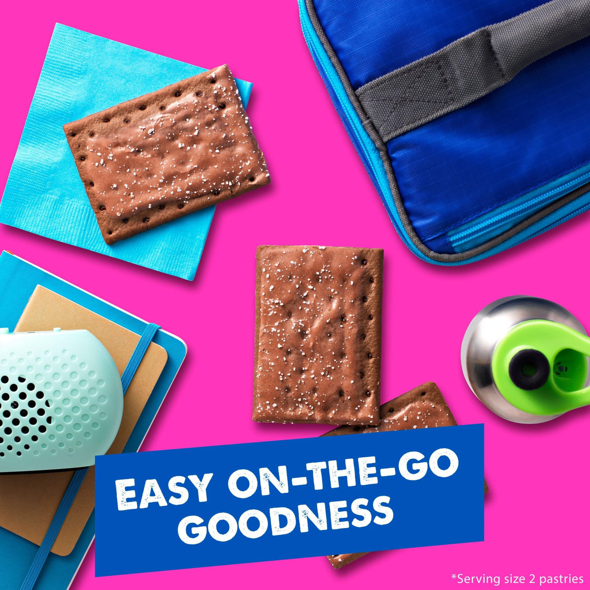 Pop-Tarts Frosted Chocolate Fudge gift pack displayed in care baskets.